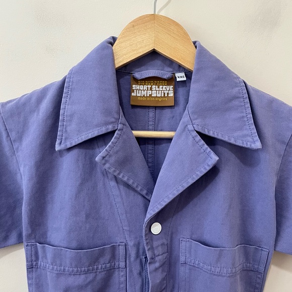 NEW Big Bud Press Short Sleeve Jumpsuit Worksuit Light Purple Size XXS - Picture 5 of 8